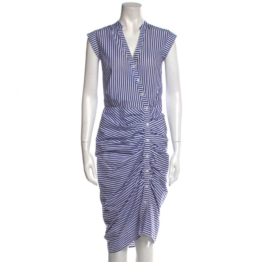 Veronica Beard Blue and White Striped Dress